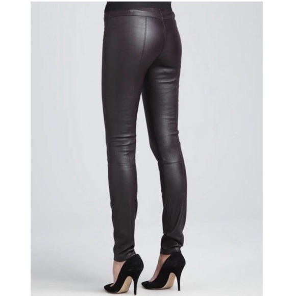Theory - Ima Maximus lambskin leather pants / size 0 / Gray / NWOT